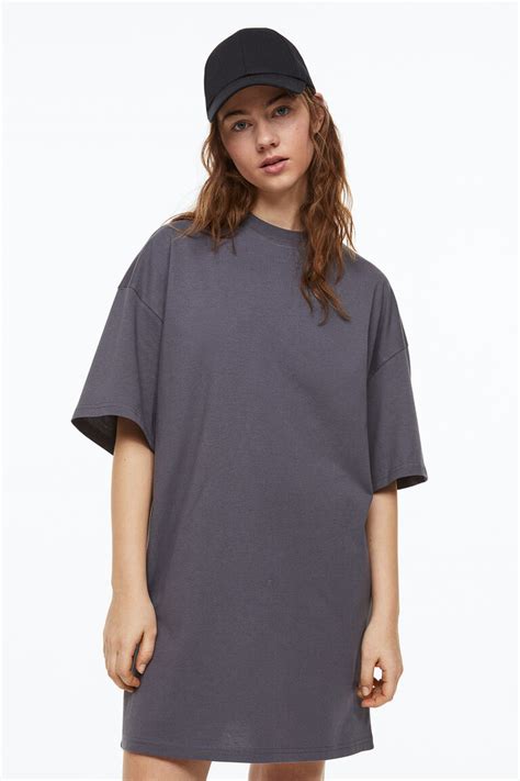 ladies oversized t shirt dress|t shirt dress h&m.